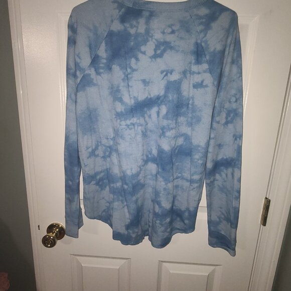 Women's blue tie dye thermal - Picture 2 of 2